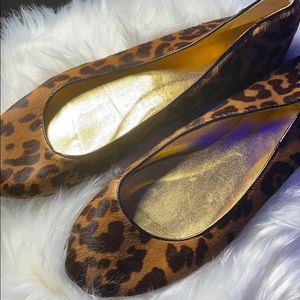 Women’s Jcrew Cheetah Fur Ballerina Flat